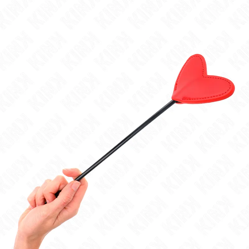 Palette en Forme de Coeur Rouge 33 X 10 CM Kink rouge fouet & martinet