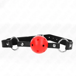 Boule Creuse Dure Rouge 4,5 CM Bâillon Modele 1 63,5 X 2 Kink rouge bâillon