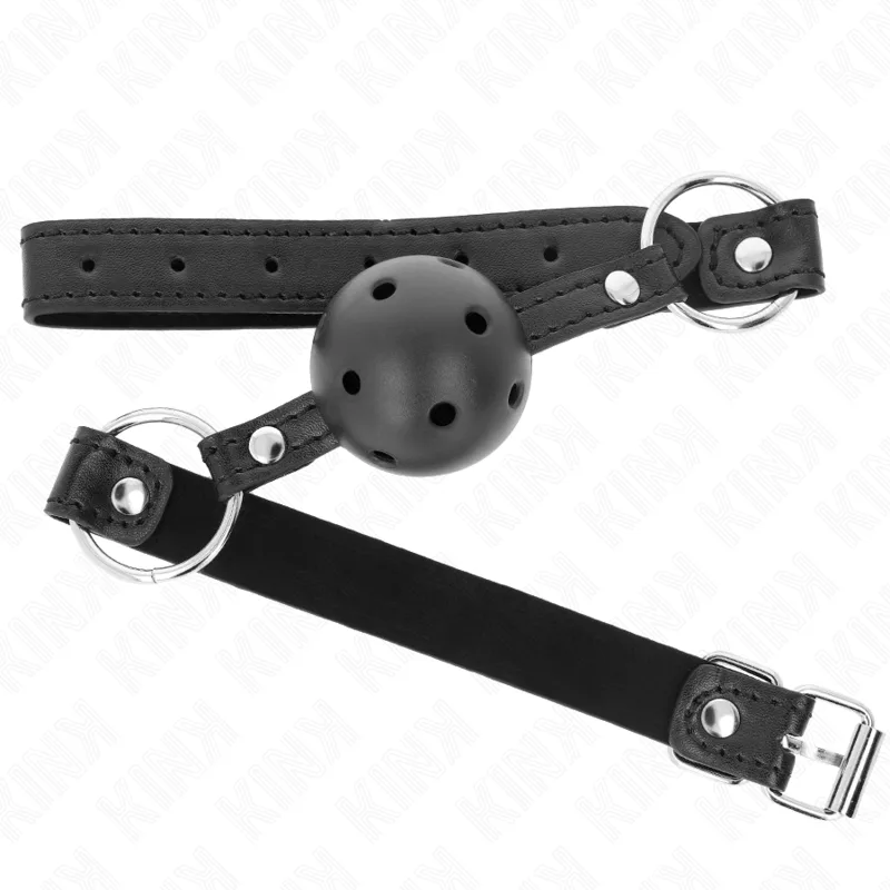 Boule Noire Creuse Dure 4,5 CM Bâillon Modèle 1 63,5 X 2 Kink noir bâillon