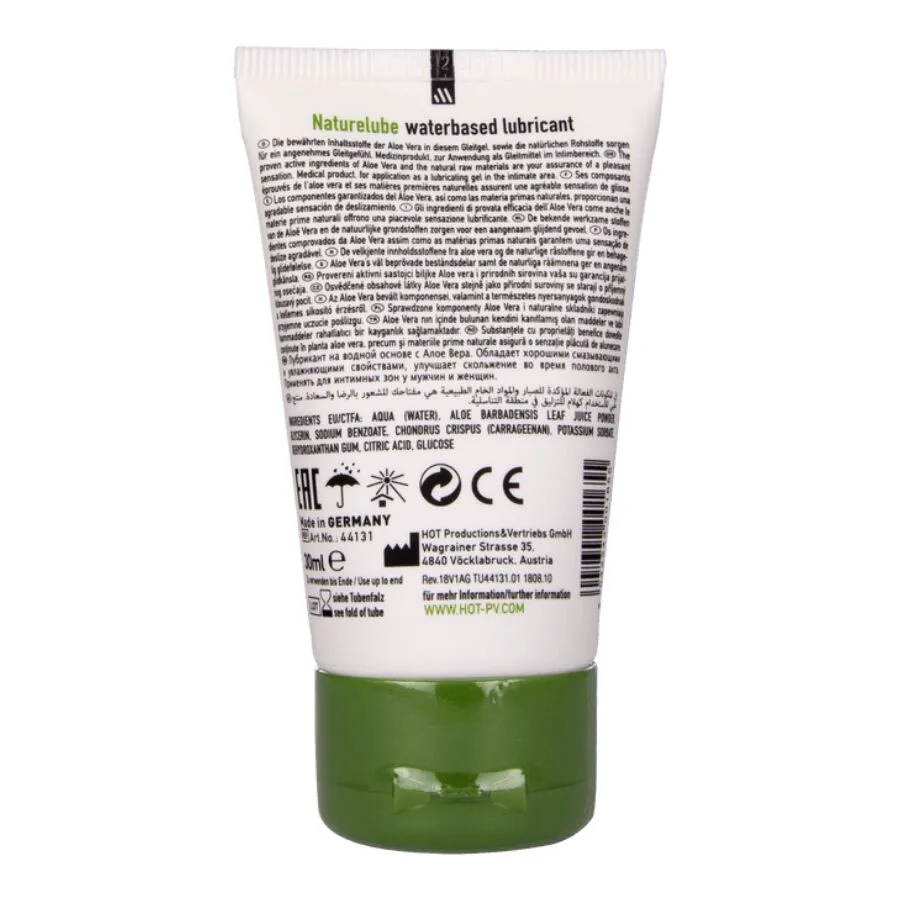 Nature Lubrifiant à Base d'Eau et d'Aloe Vera 30 ml Hot