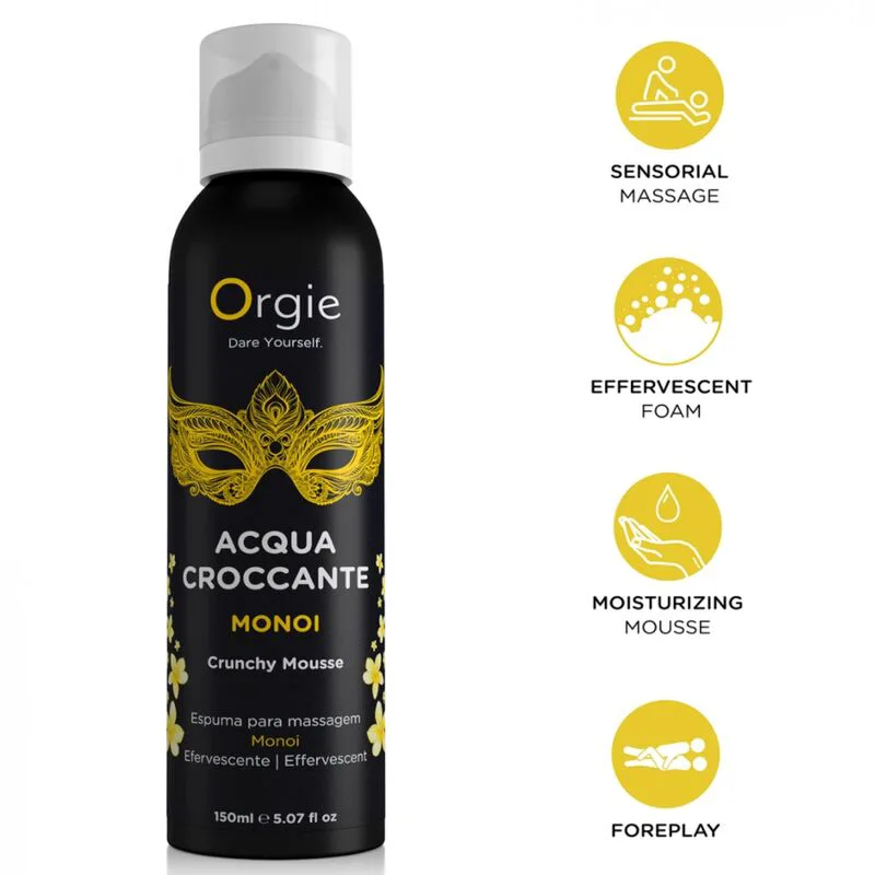 Mousse de Massage Croquante au Monoi Acqua Croccante 150 Orgie huile de massage