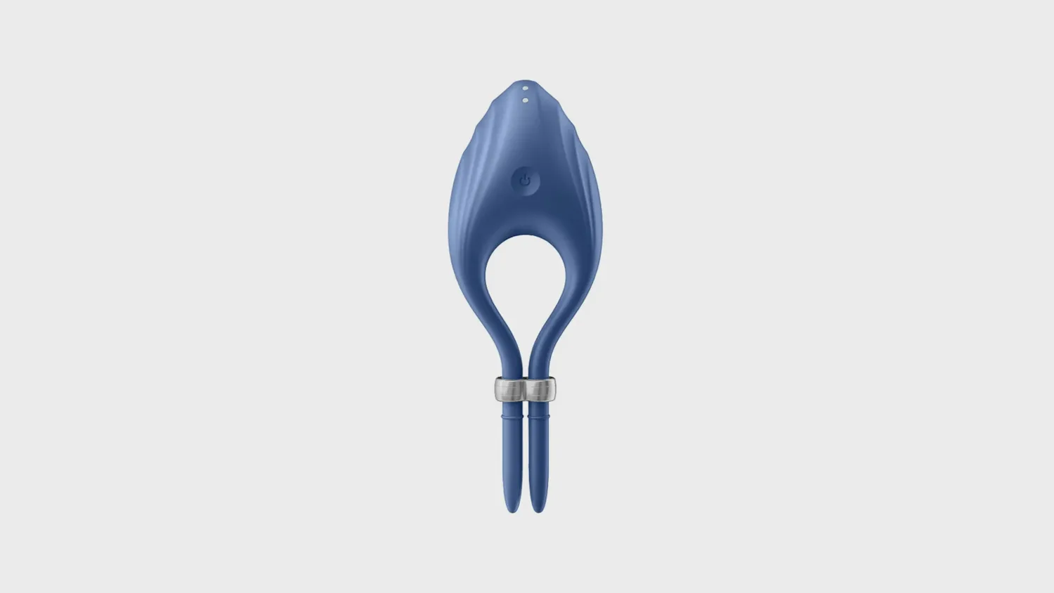Anneau vibrant Satisfyer Duelist en silicone, cockring à curseur ajustable vu de profil