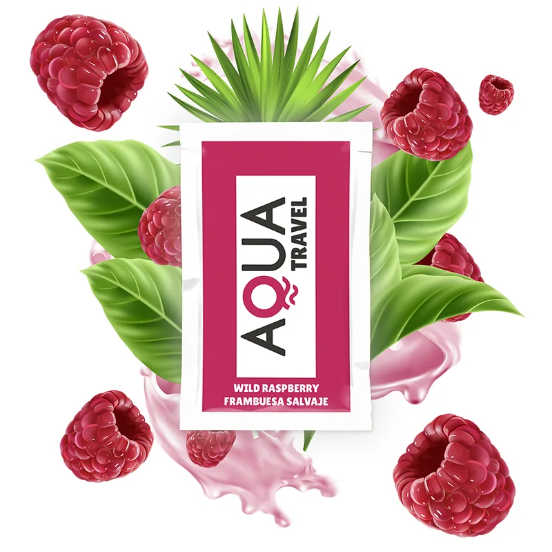 Lubrifiant à Base d'Eau Saveur Framboise Sauvage 6 ml Aqua Travel