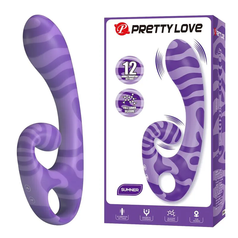 Vibromasseur Double Embout avec Poignée 19 cm Ø 3,5 cm Pretty Love