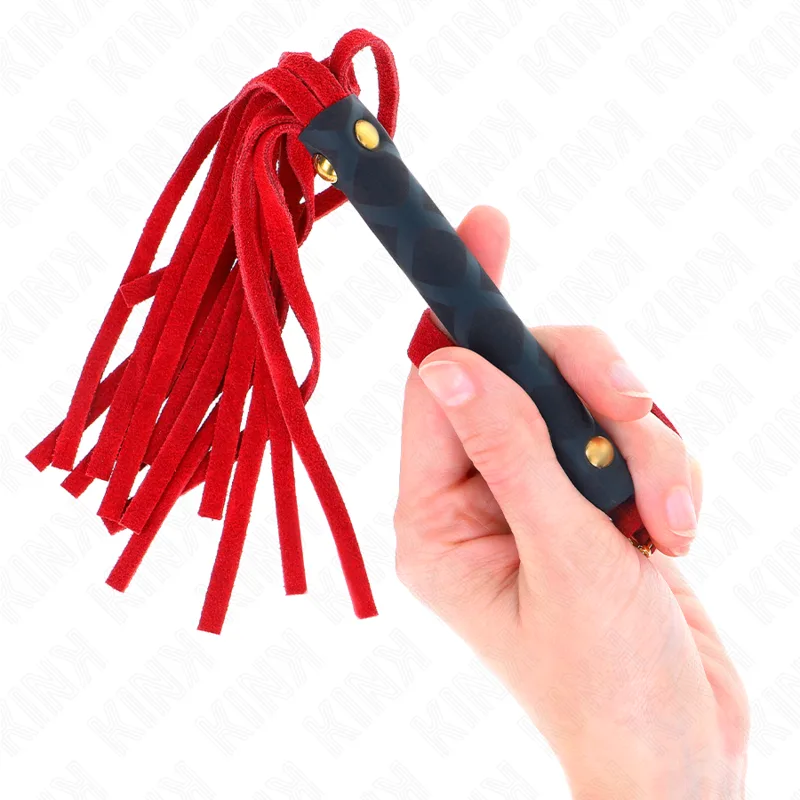 Mini Fouet Daim Rouge 30 CM Kink rouge fouet & martinet