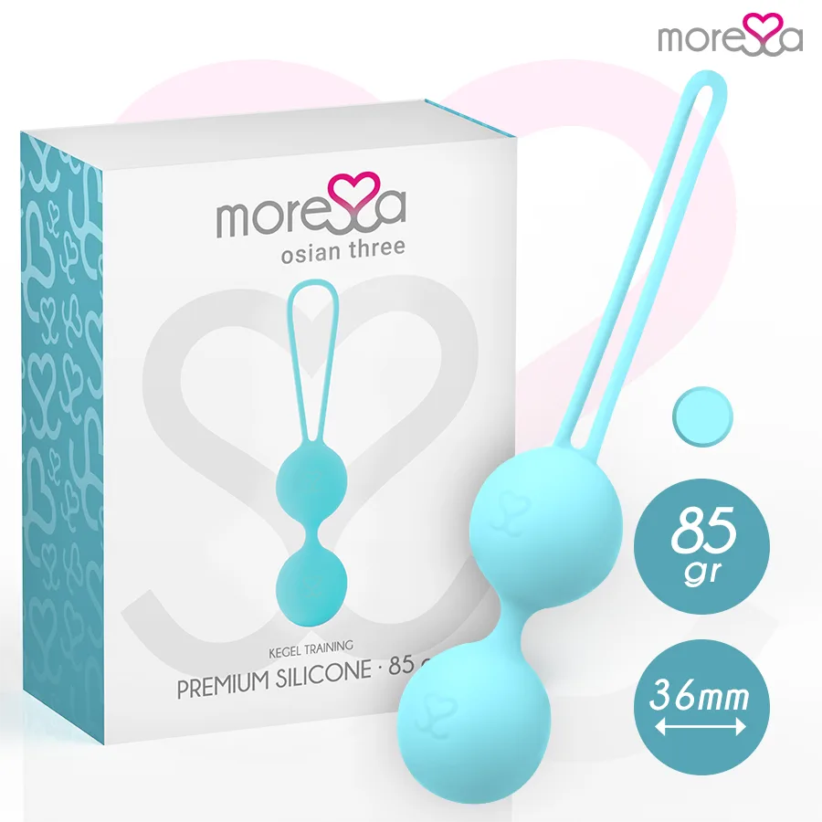 Boules de geisha Osian Trois Silicone Turquoise Premium Moressa