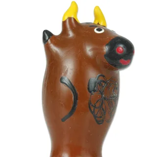 Modèle Taureau 1 : préservatif fantaisie peint à la main Condomerie, objet décoratif