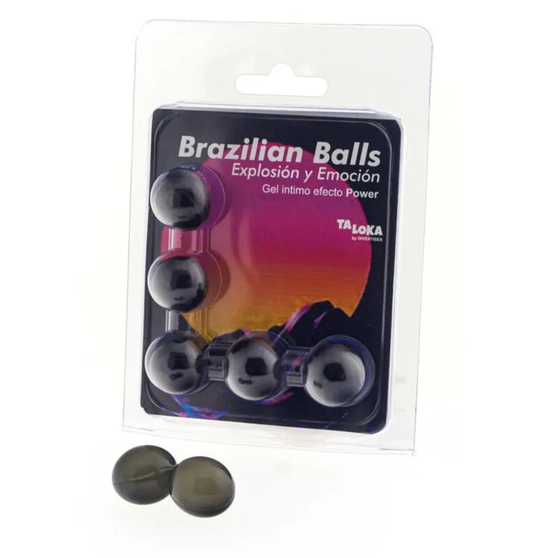 5 Balles Brésiliennes Gel Excitant Effet Puissant Taloka lubrifiant base eau