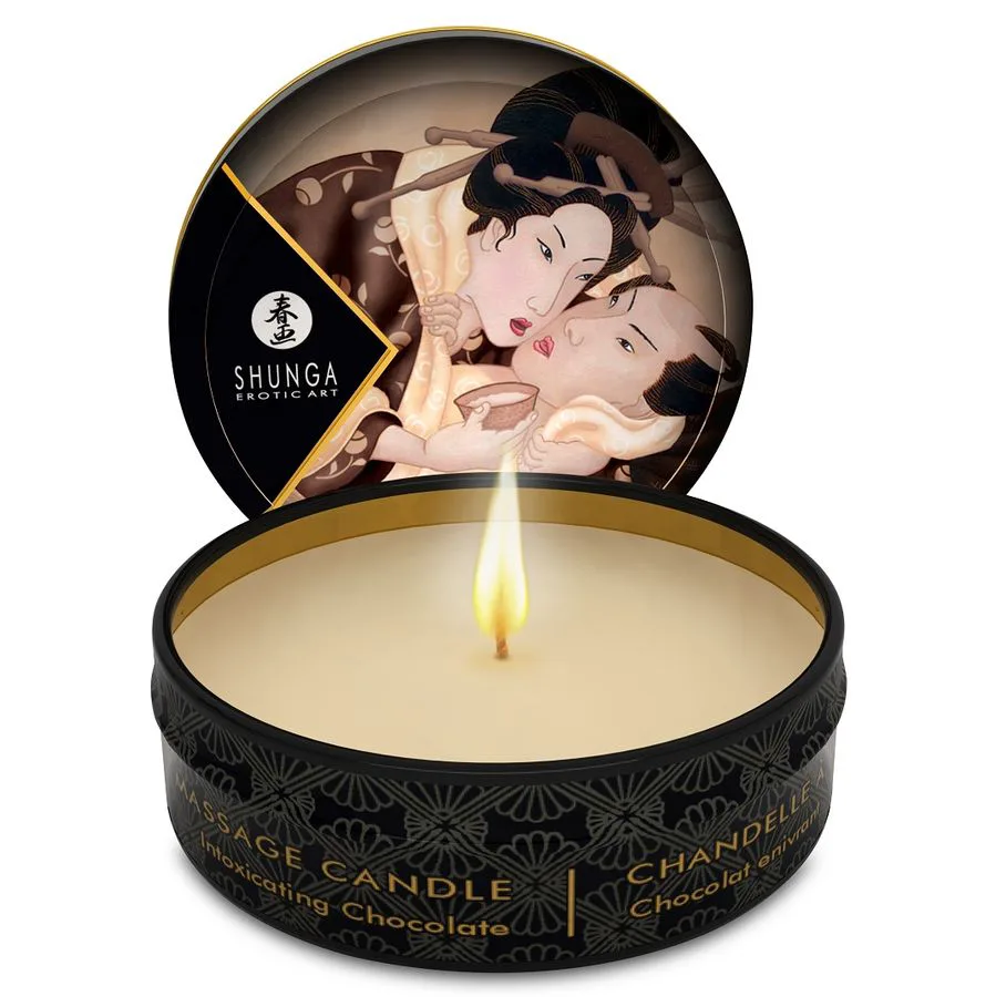 Bougie de Massage Mini Caress By Candelight Chocolat 30 ml Shunga