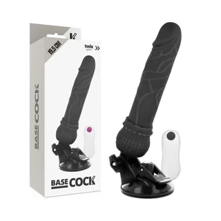 Vibromasseur Réaliste Télécommande Noir 19,5 x 4 cm Basecock 19,5 cm