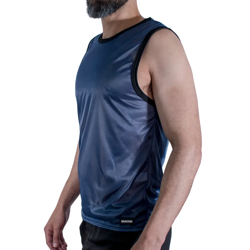 T-shirt Bleu Marine L/XL Macho