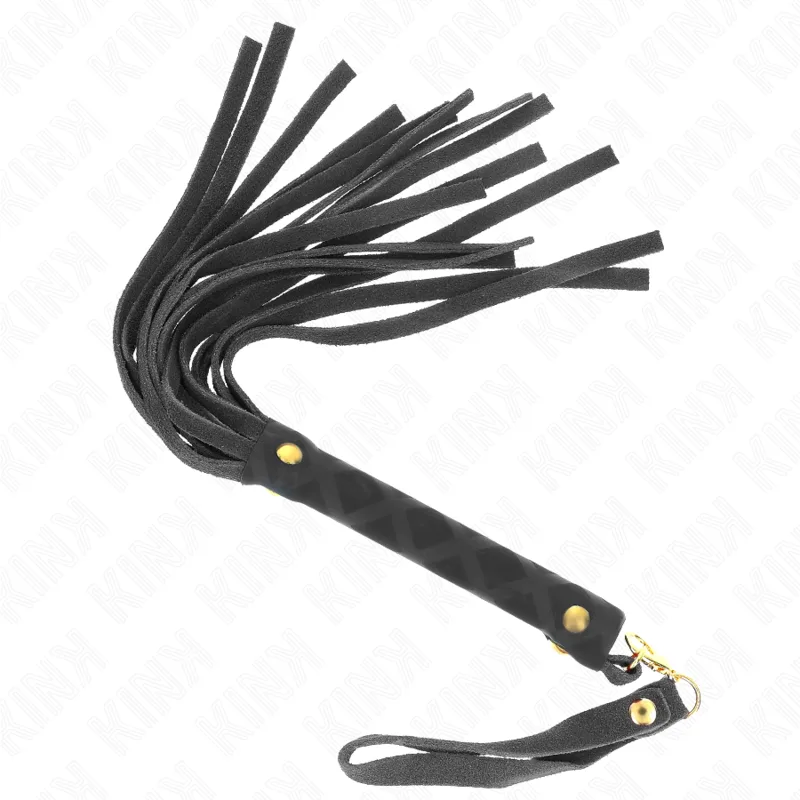 Mini Fouet Daim Noir 30 CM Kink noir fouet & martinet