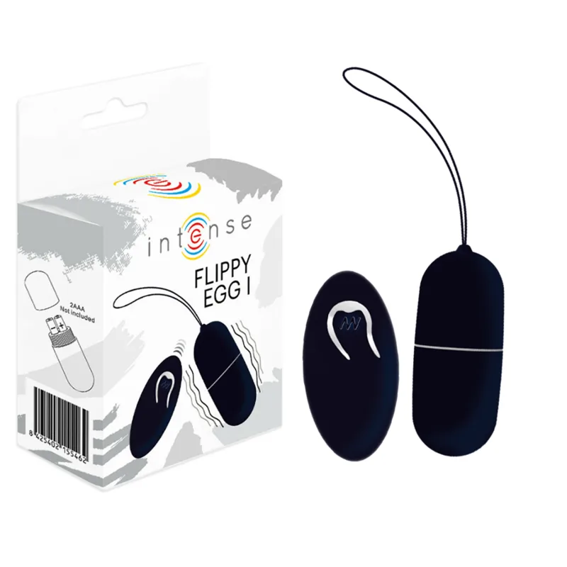 Oeuf Vibrant Flippy I avec Télécommande Noir Intense