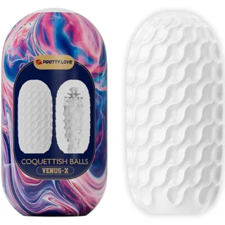 Coquettish Balls Masturbateur Homme en Silicone Blanc Pretty Love
