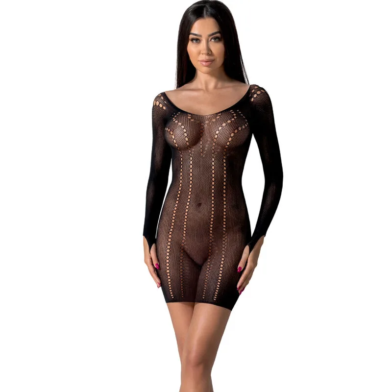 BS101 Bodystocking Noir Taille Unique Passion noir body résille