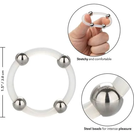 Bague en Silicone Perlée Acier L Calexotics