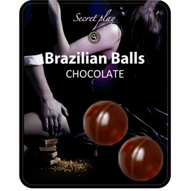 2 Boules Brésiliennes Chocolat Secretplay lubrifiant base eau