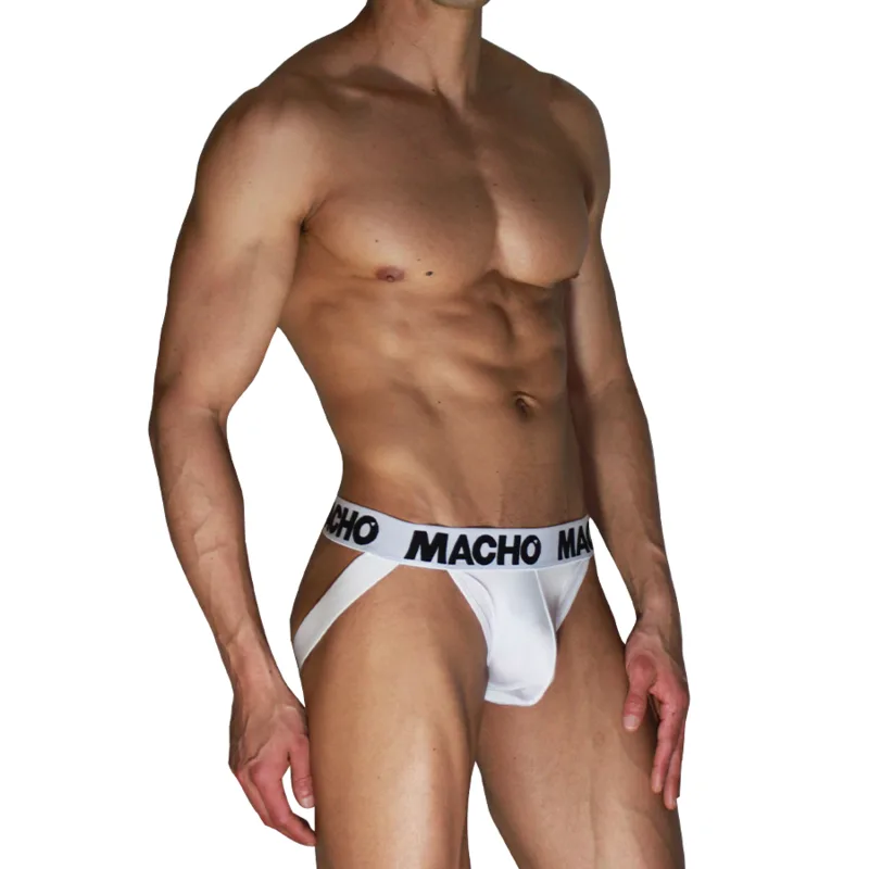 Mx29bl Jockstrap Blanc + Blanc M Macho
