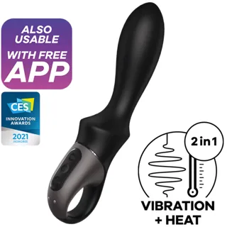 Application Vibromasseur Anal Heat Climax Noir Satisfyer
