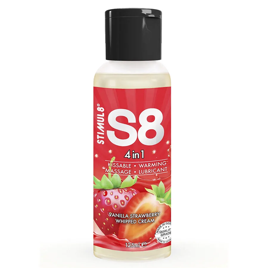 S8 Lubrifiant Dessert Fraise 4 en 1 125 ml Stimul8