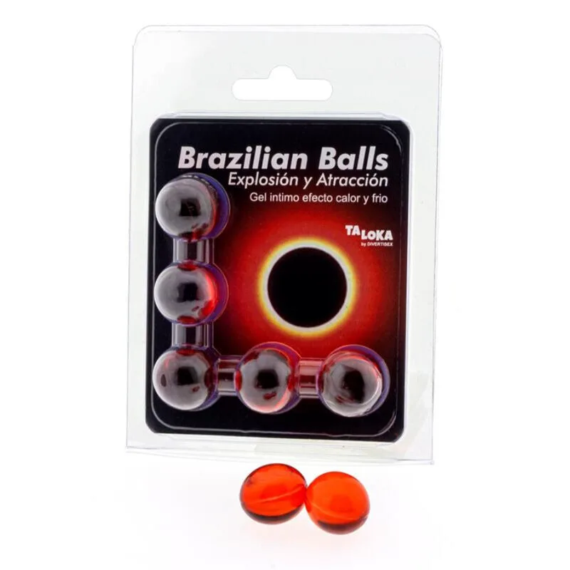 5 Boules Brésiliennes Gel Excitant Effet Chaud & Froid Taloka lubrifiant