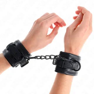 Menottes Noir Ajustable 20-30 cm x 6 cm Kink