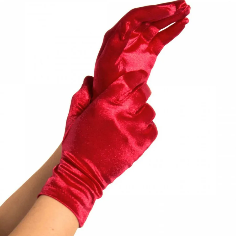Gants Satin Rouge Leg Avenue rouge lingerie