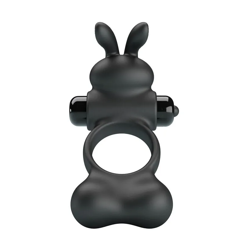 Anneau Vibrant pour Pénis avec Stimulateur Lapin, 10 Pretty Love