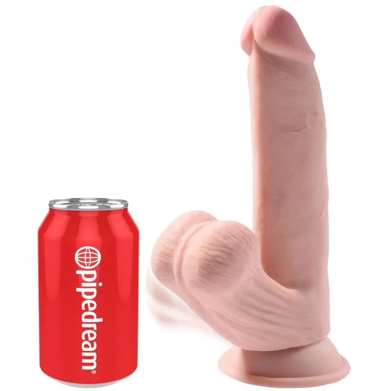 Balles Gode 3d Plus 24,5 cm Peau Claire King Cock