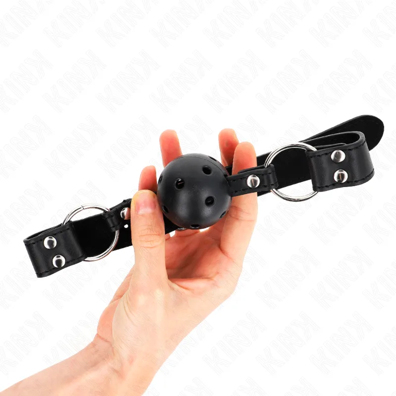 Bâton Respirant 4 CM avec Double Rivet Modèle 1 Noir 62,5 Kink noir bâillon