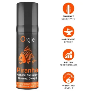 Crème Énergisante Piranha pour Lui 15 ML Orgie crème aphrodisiaque homme