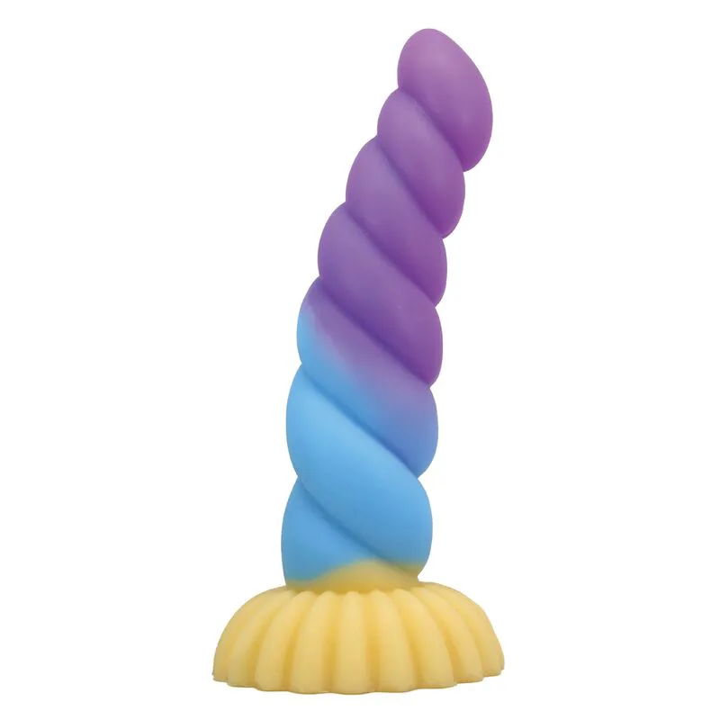 Gode en Silicone Licorne Tricolor Fantasy 22 cm Ø 5 cm