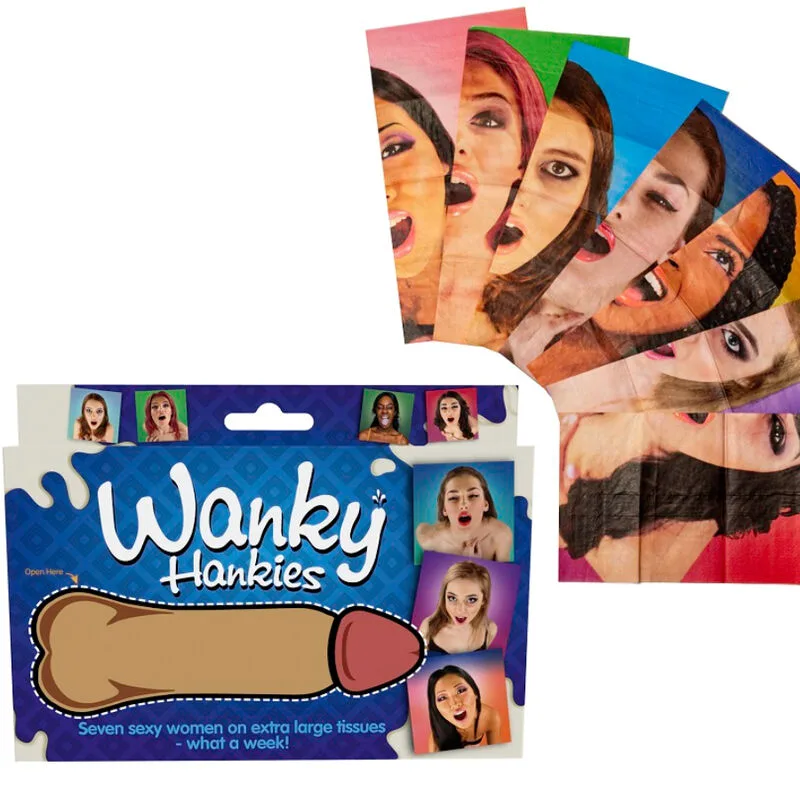 Wanky Hankies 7 Mouchoirs Extra Larges pour Femmes jeu coquin