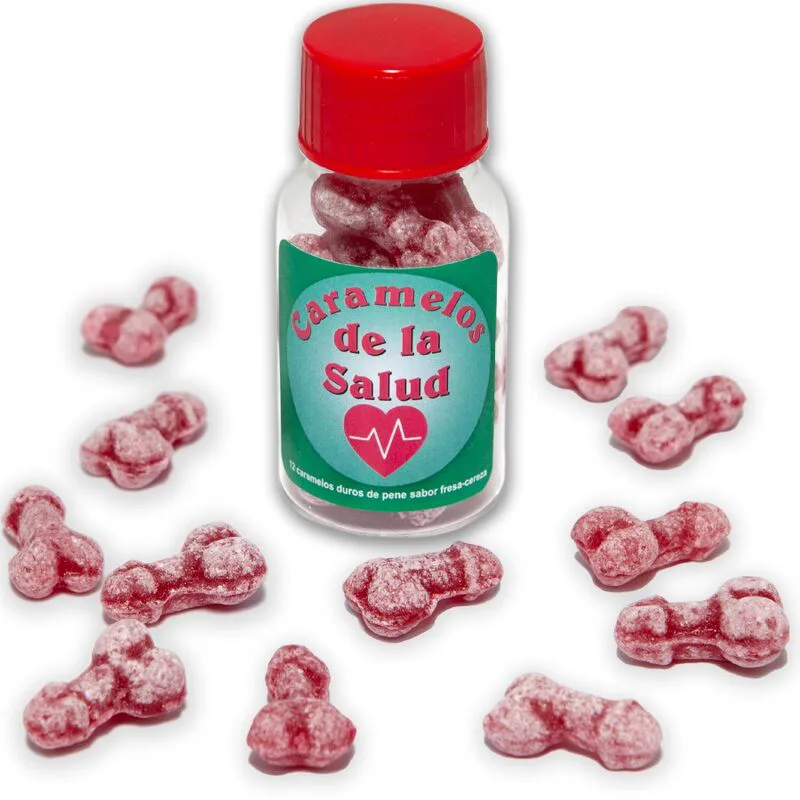 12 Bonbons Santé Forme Pénis Fraise/cerise Diablo Picante jeu coquin