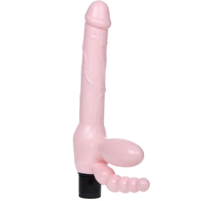 Gode Harnais sans Corde TPR avec Vibration et Stimulation Anal Baile