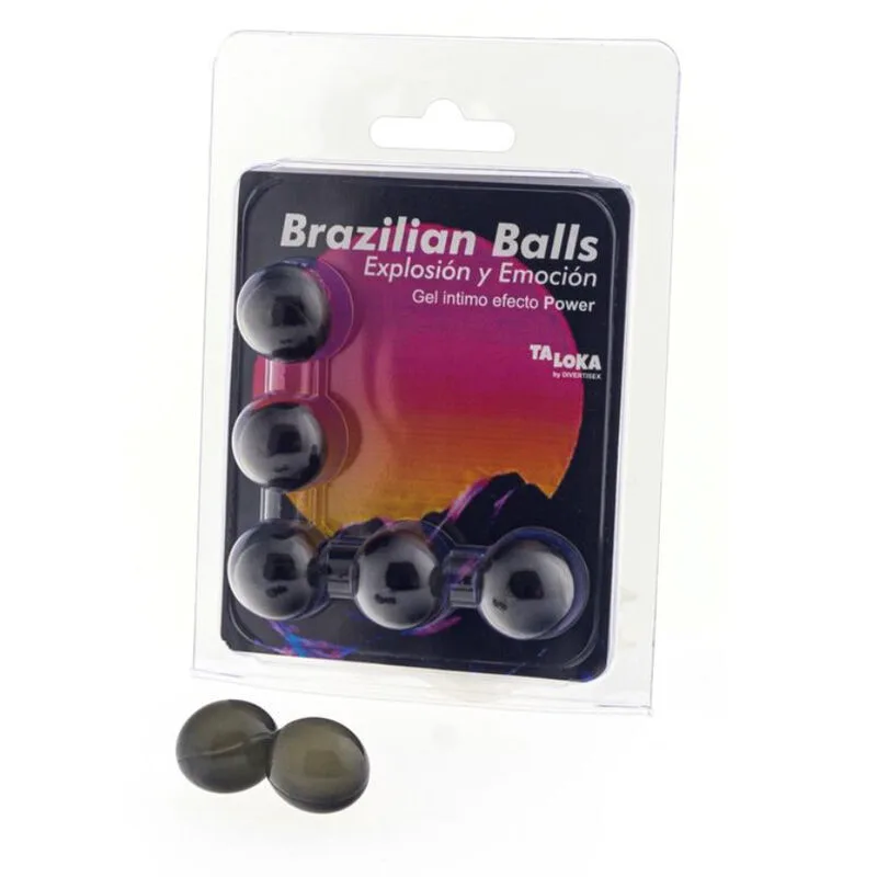 5 Balles Brésiliennes Gel Excitant Effet Puissant Taloka lubrifiant base eau