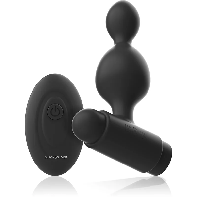 Tucker Petite Télécommande pour Plug Anal en Silicone Black&Silver