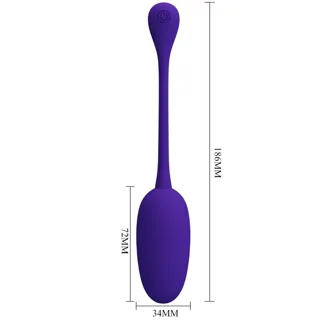 Œuf Vibrant Knucker Pretty Love - vue de dos - Violet