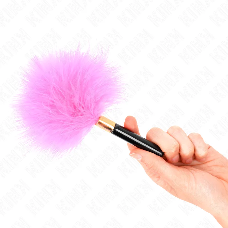 Plumes Tickle en Métal Doré Fuchsia 18 CM Kink fuchsia bdsm