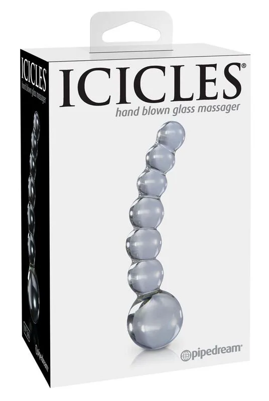 Plug anal N. 66 Masseur Transparent Icicles