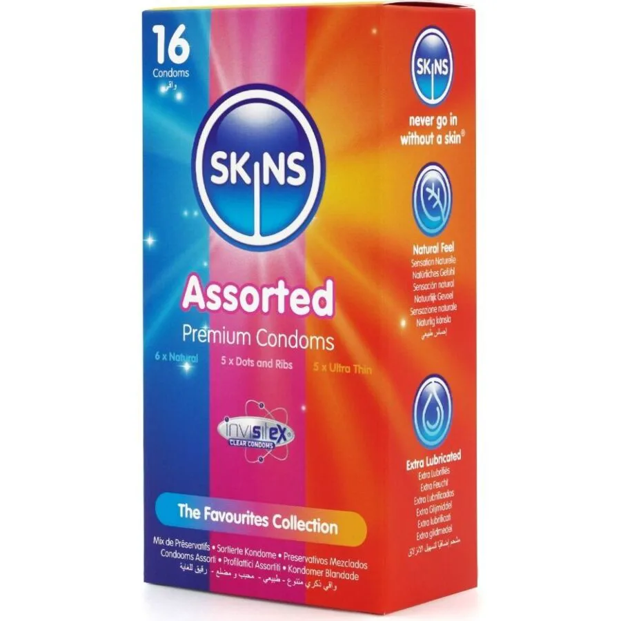 Pack de 16 Préservatifs Premium Assortis Skins