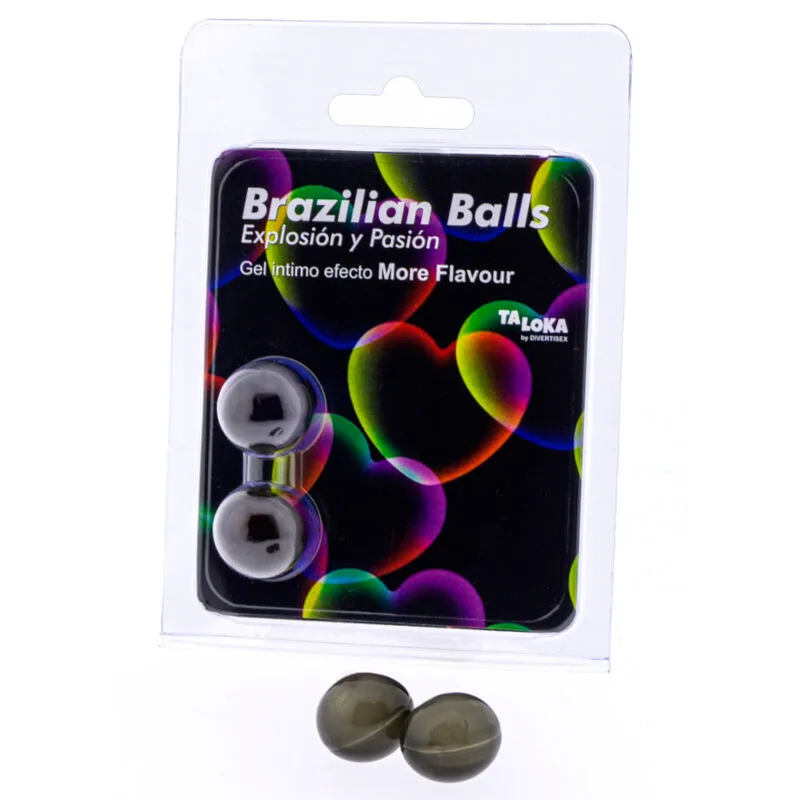 2 Boules Brésiliennes Plus Deffet de Saveur Gel Excitant Taloka lubrifiant base eau