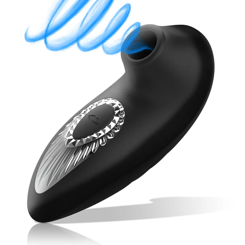 Vibromasseur Drake Deluxe Sucking Vibe Rechargeable Silicone Noir Black&Silver