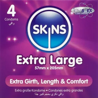 Pack de 4 Préservatifs Extra Larges Premium Skins