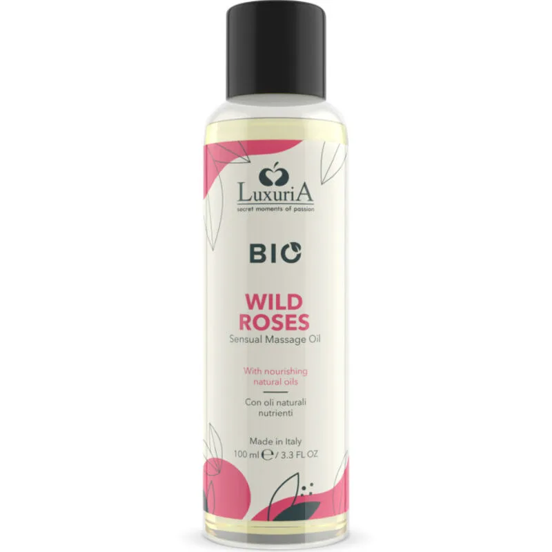 Huile de Massage Bio Roses Sauvages 100 ml Intimateline Luxuria