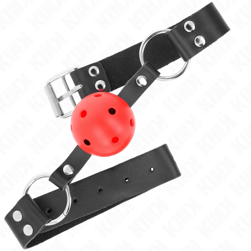 Balle Respirante 4 CM Bag avec Double Rivet Rouge 62,5 X Kink rouge bâillon