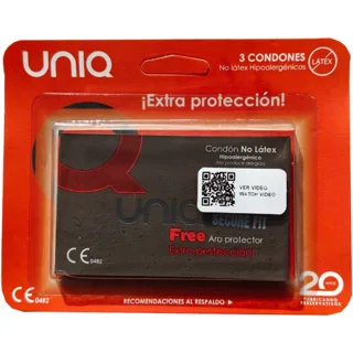Préservatifs sans Latex Secure Fit 3 Unités Uniq