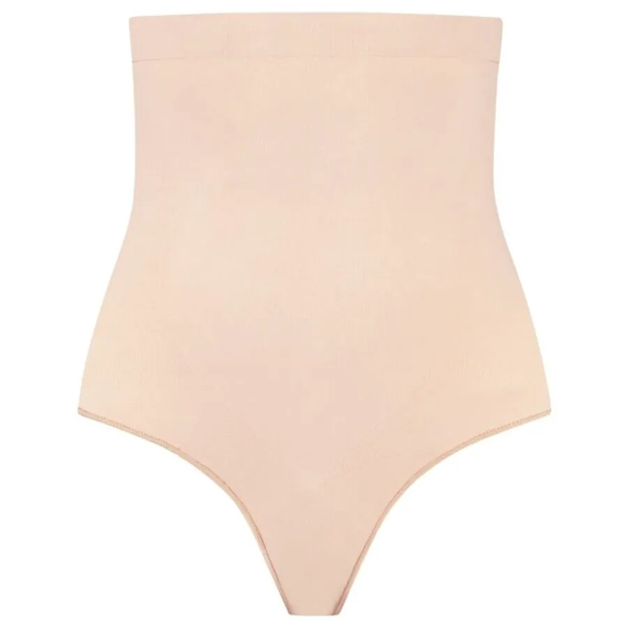 Bra - Tanga de Talle Alto Sin Costuras Beige Talla L Bye beige ensemble lingerie