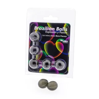 5 Boules Brésiliennes Plus Deffet de Saveur Gel Excitant Taloka lubrifiant base eau