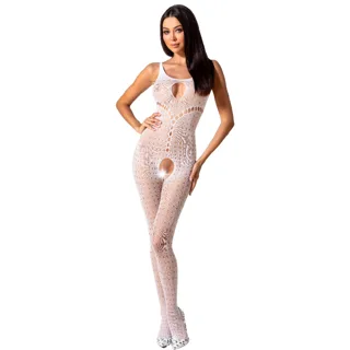 Femme BS078 Bodystocking Taille Unique Blanc Passion blanc body résille